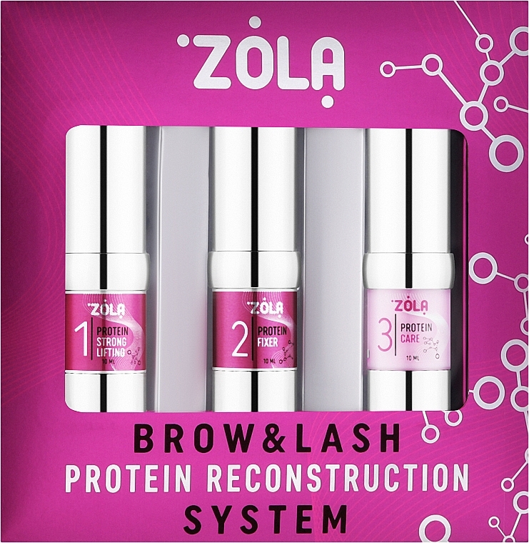 Набор для ламинирования бровей и ресниц - Zola Brow And Lash Protein Reconstruction System 