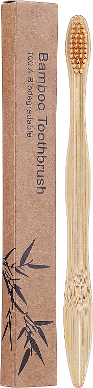Бамбукова зубна щітка, середня - Love Nature Organic Bamboo Toothbrush — фото N1
