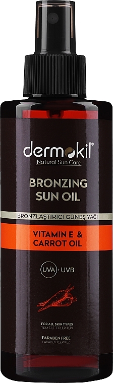 Натуральное масло для загара - Dermokil Natural Sun Care Bronzing Sun Oil — фото N1