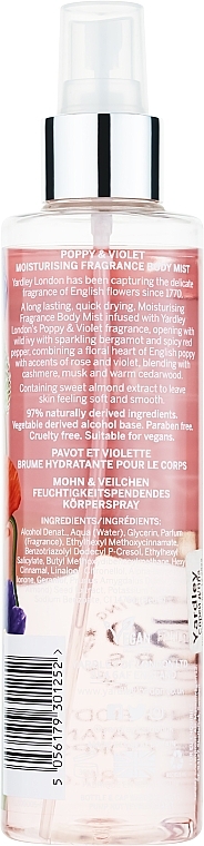 Yardley Poppy & Violet - Спрей для тела — фото N2