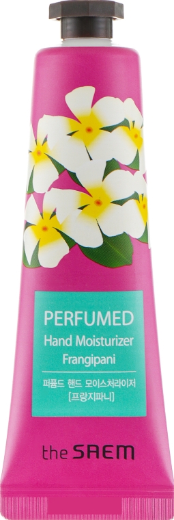 Парфюмированный увлажняющий крем для рук "Красный жасмин" - The Saem Perfumed Frangipani Hand Moisturizer