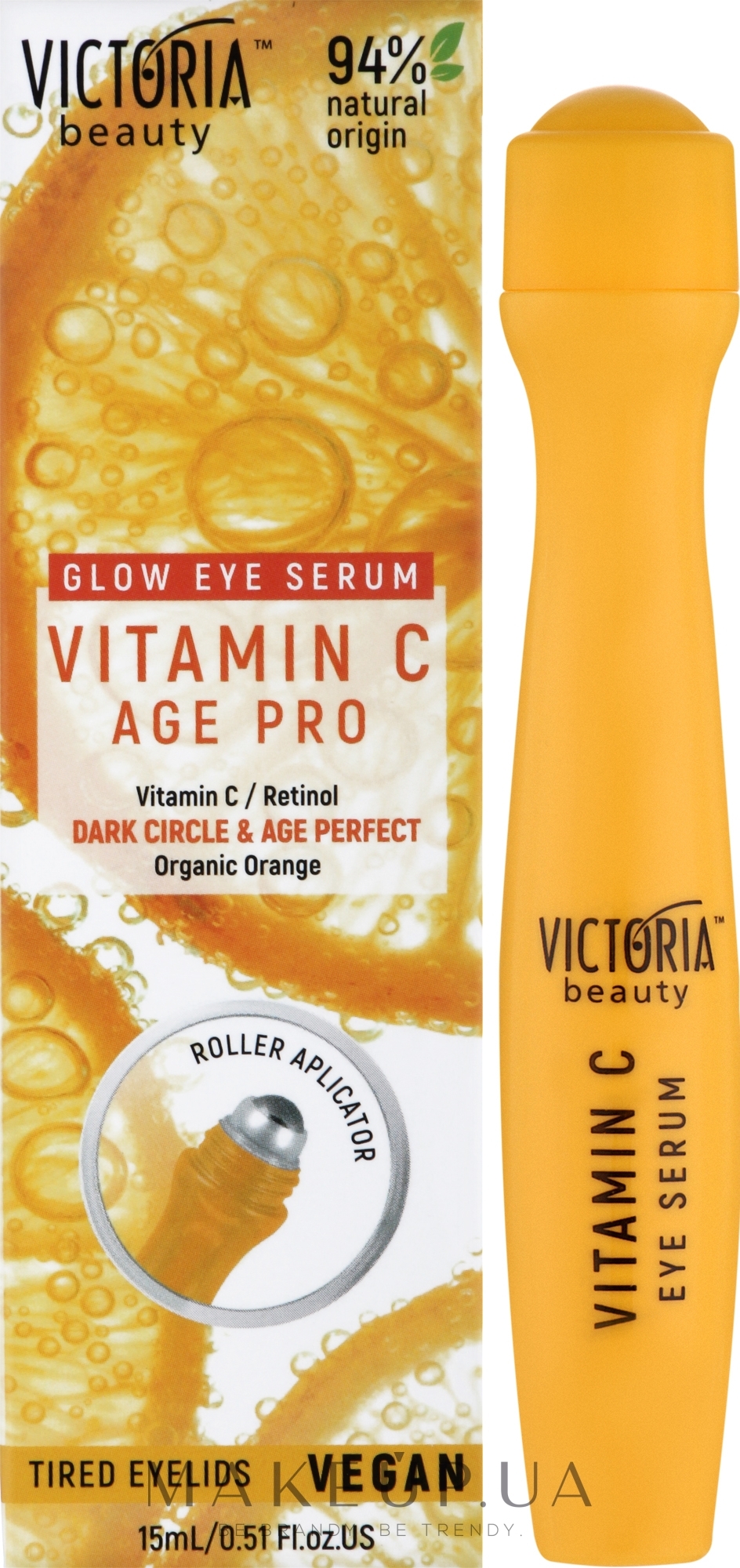 Сыворотка-роллер для области вокруг глаз с витамином С - Victoria Beauty С Age Pro — фото 15ml