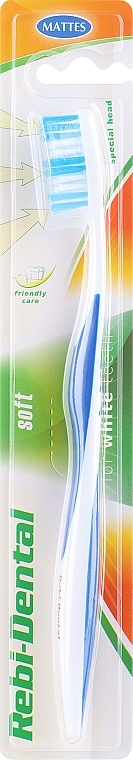 Зубная щетка Rebi-Dental M55, мягкая, синяя - Mattes  — фото N1