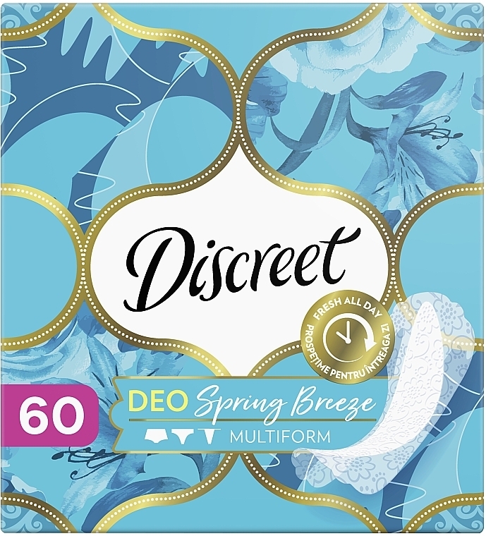 Ежедневные гигиенические прокладки Deo Spring Breeze, 60 шт - Discreet — фото N2