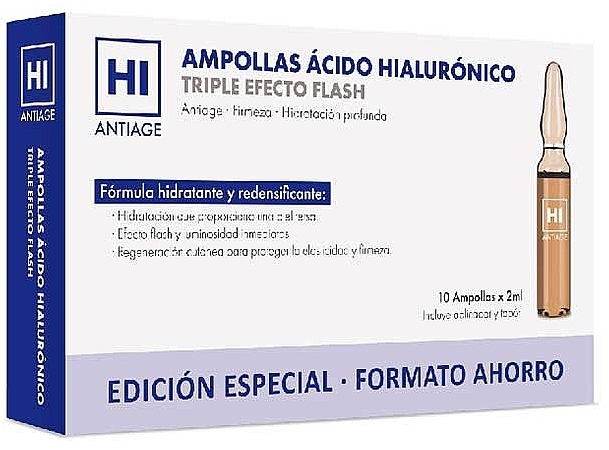 Ампули для обличчя - Avance Cosmetic Hi Antiage Hyaluronic Acid Ampoules 3 Flash Effects — фото N4