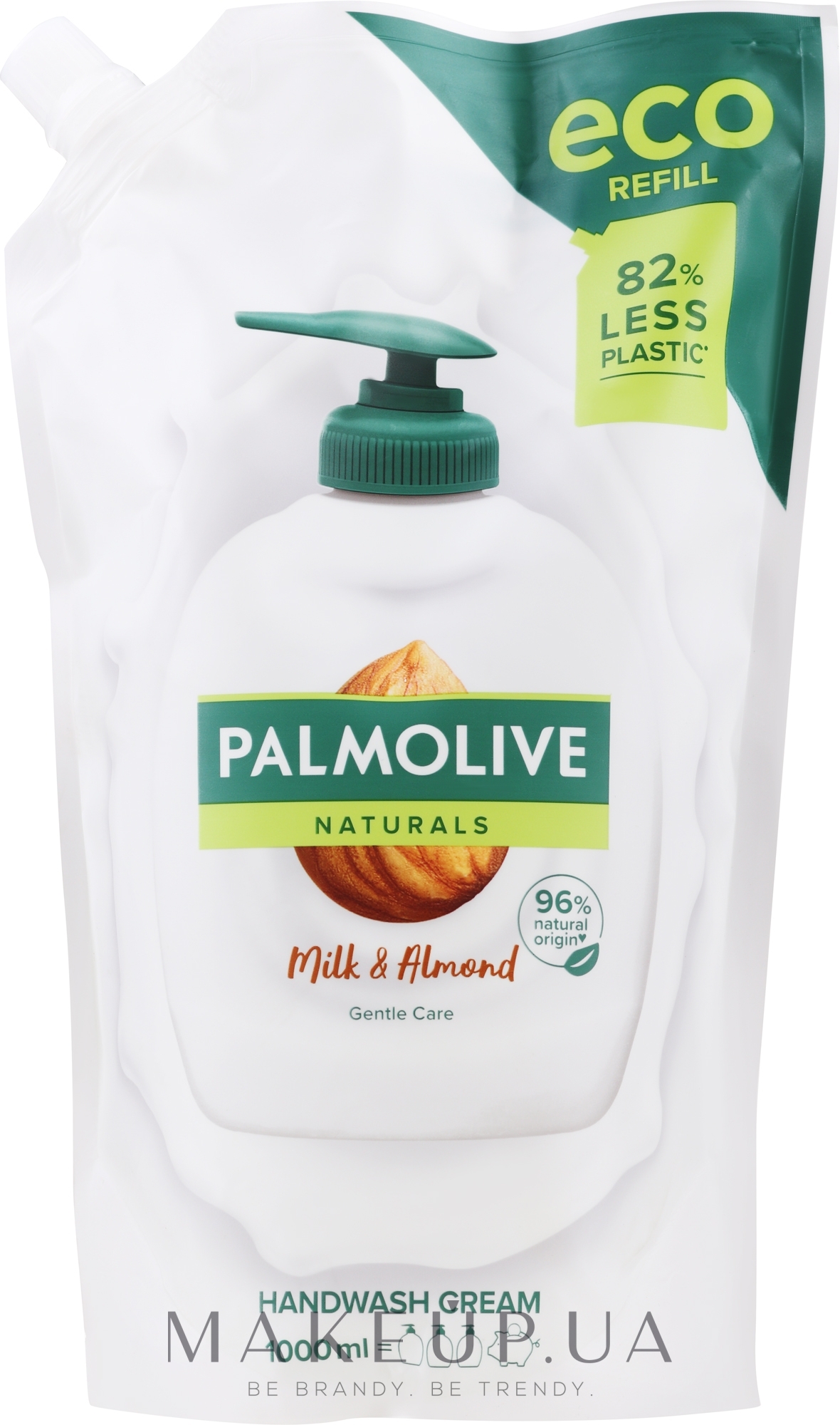 Жидкое мыло для чувствительной кожи рук "Нежная забота" - Palmolive Naturals Milk Almond Liquid Handwash Refill (сменный блок) — фото 1000ml