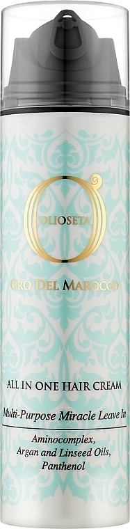 Мультифункціональний крем для волосся - Barex Italiana Olioseta Oro Del Morocco All In One Hair Cream — фото N1
