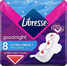Парфумерія, косметика Гігієнічні прокладки нічні з крильцями, 8 шт. - Libresse Ultra Goodnight Large 
