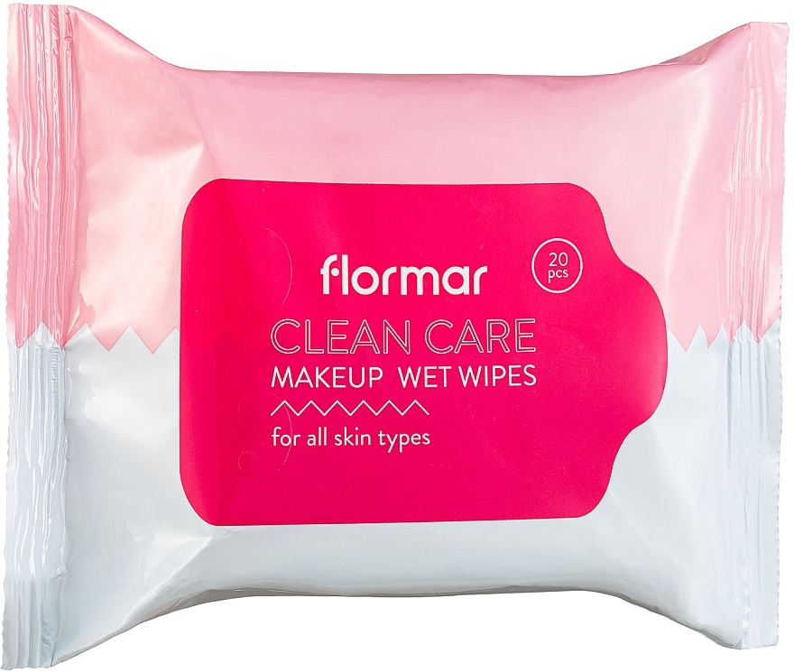 Вологі серветки для зняття макіяжу для всіх типів шкіри - Flormar Clean Care Make-Up Wet Wipes — фото N1