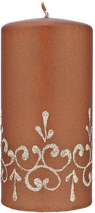 Декоративна свічка "Тіффані", 7x14 см, коричнева - Artman Tiffany Candle — фото N1