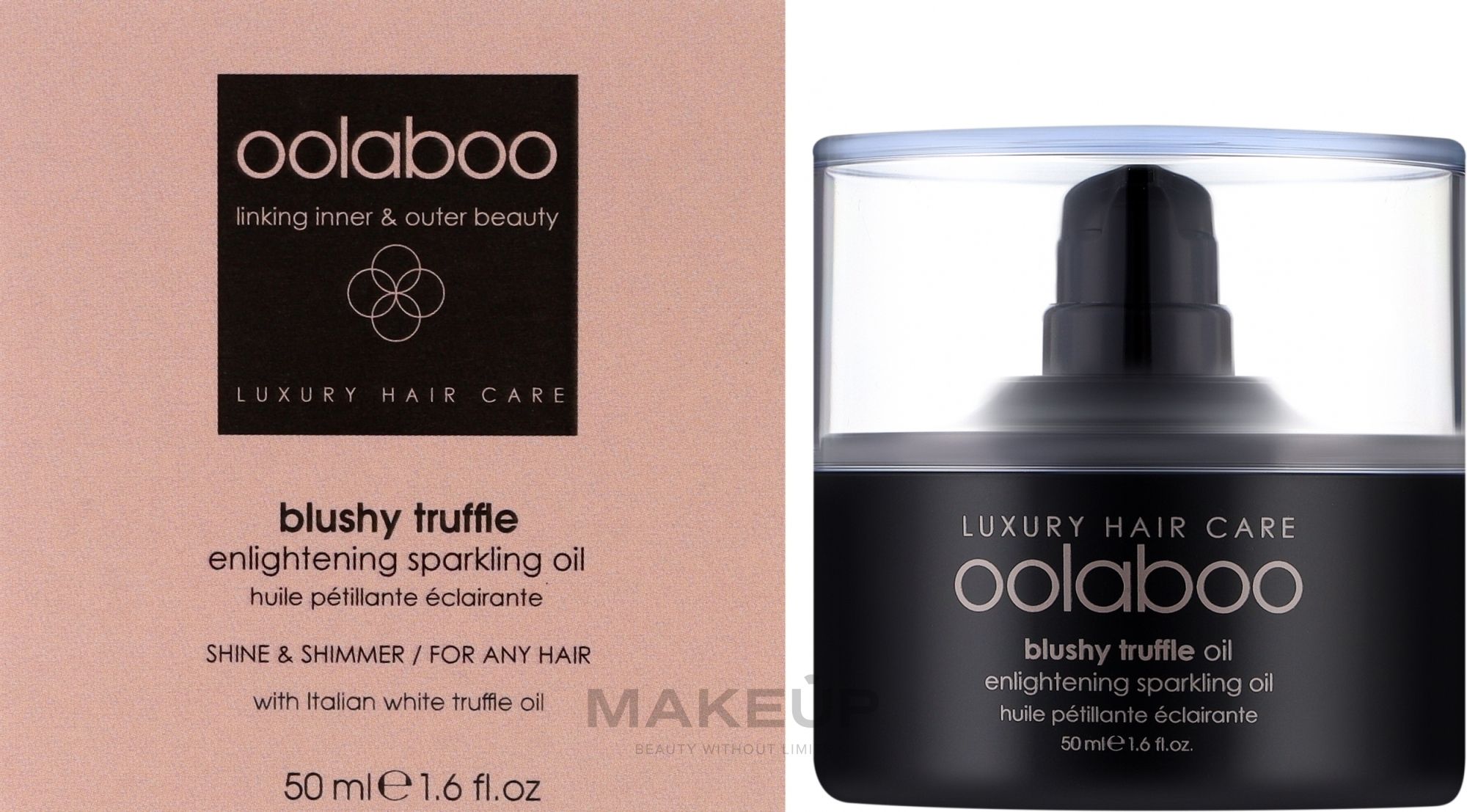 Масло для сияния и блеска волос - Oolaboo Blushy Truffle Enlightening Sparkling Oil — фото 50ml