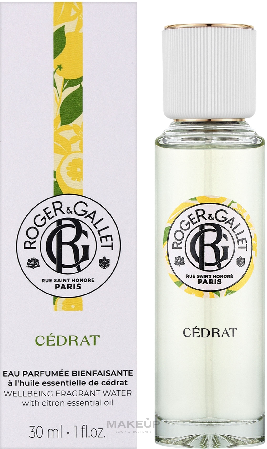 Roger&Gallet Cedrat Wellbeing Fragrant Water - Ароматична вода — фото 30ml