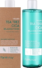 Успокаивающий тоник с маслом чайного дерева - Farmstay Vegan Tea Tree Cica Relaxing Toner — фото N2