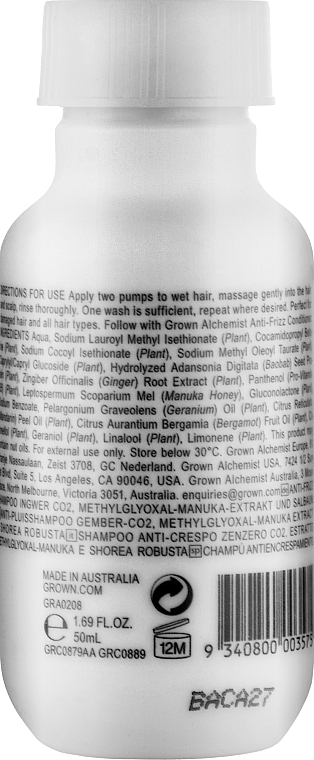 Зволожувальний шампунь для волосся - Grown Alchemist Anti-Frizz Shampoo — фото N2