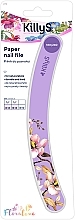 Пилочка для ногтей изогнутая, 180/240, фиолетовая - KillyS Flora Love Pink — фото N1