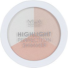 Парфумерія, косметика Хайлайтер для обличчя - MUA Highlight Perfection Shimmer Palette Spotlight Sheen