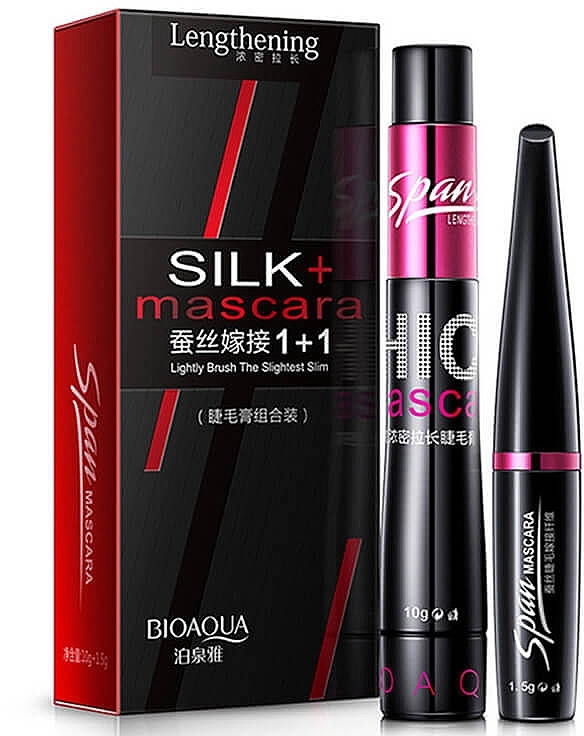 Набір для вій - Bioaqua Lengthening Silk + Mascara 1+1 Eyelash Makeup Set — фото N1