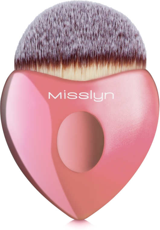Пензель для нанесення макіяжу, рожевий - Misslyn Lovely Beauty Brush — фото N1