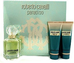 Парфумерія, косметика Roberto Cavalli Paradiso - Набір (edp/75ml + b/lot/75ml + sh/gel/75ml)