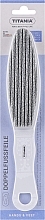 Пилочка педикюрная двухстороняя с пемзой, серая - Titania — фото N1