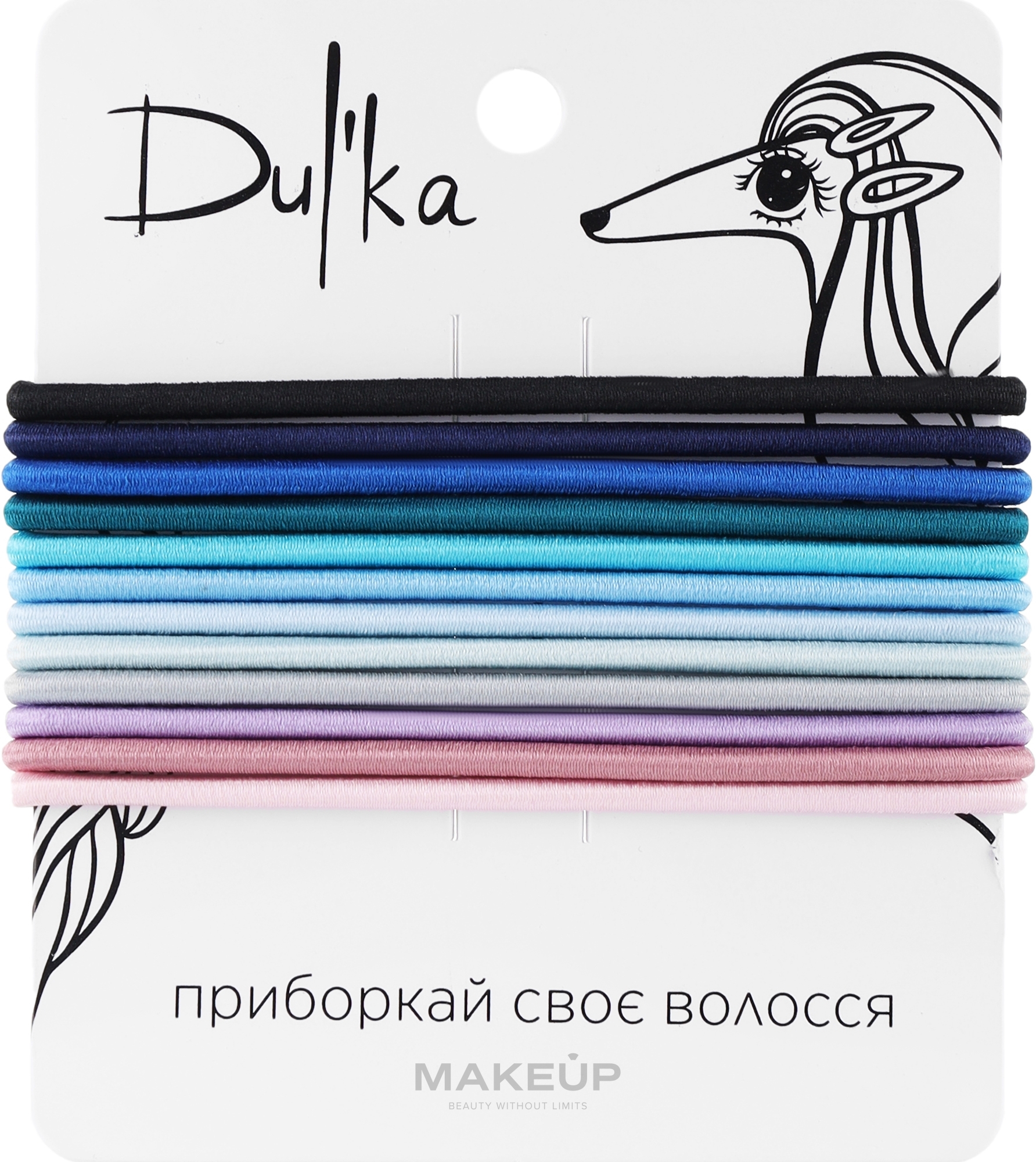 Набір різнобарвних гумок для волосся UH717711, 12 шт - Dulka — фото 12шт