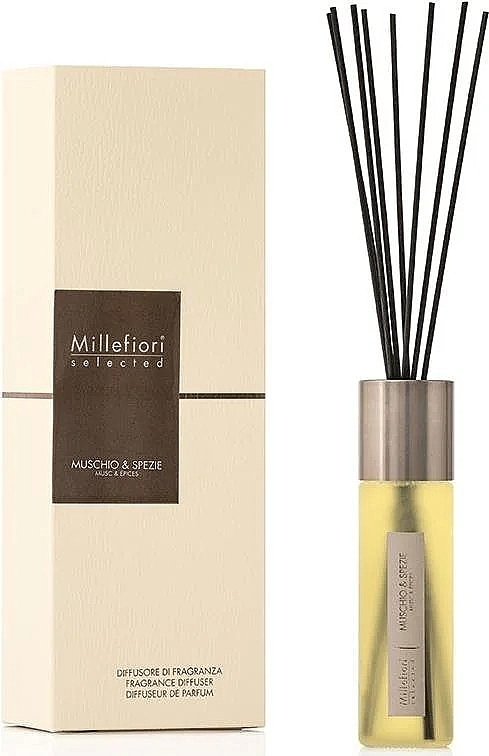 Аромадиффузор - Millefiori Milano Selected Musk Spicesr Fragrance Diffuser  — фото N1