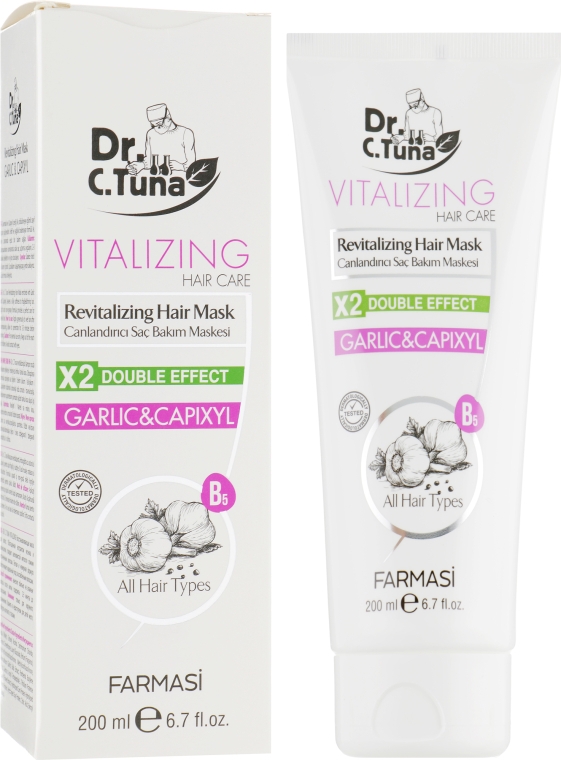 Крем-маска для волосся з екстрактом часнику - Farmasi Vitalizing Hair Care Cream — фото N1