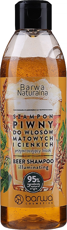 Шампунь пивний з комплексом вітамінів - Barwa Natural Beer Shampoo With Vitamin Complex