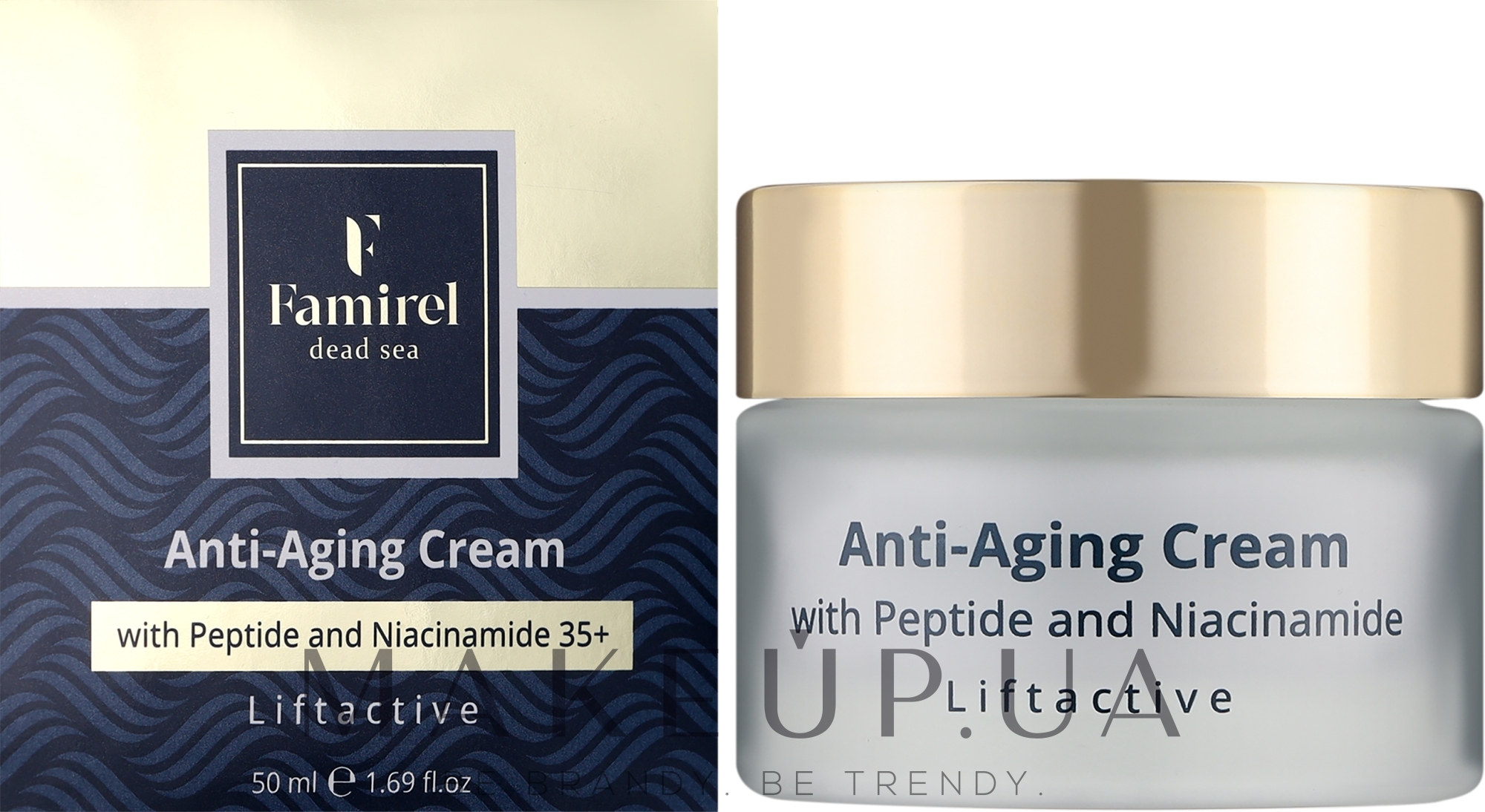 Антивіковий крем для обличчя з пептидами та ніацинамідом - Famirel Anti-Aging Cream Liftactive With Peptide And Niacinamide — фото 50ml