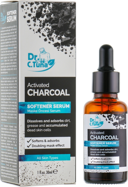 Сыворотка для лица с активированным углем - Farmasi Dr.Tuna Activated Charcoal Softener Serum