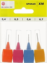 Набор межзубных ершиков 0,4, 0,5, 0,6 0,7 мм - Spokar XM МІХ — фото N1