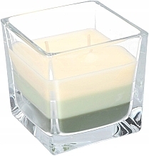 Ароматична тришарова свічка у склянці "Зелений чай" - Bispol Scented Candle Green Tea — фото N2