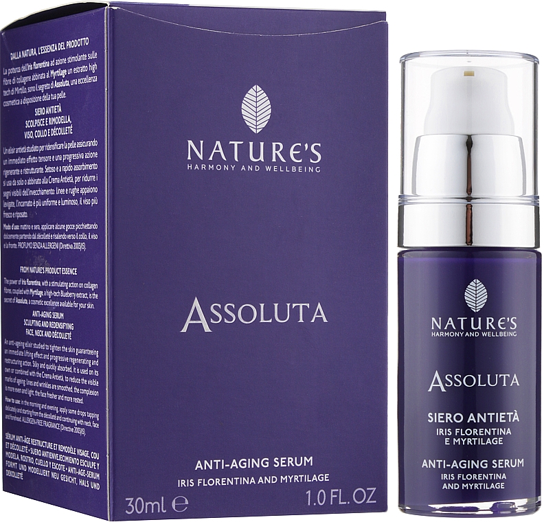 Антивікова сироватка для обличчя - Nature's Assoluta Anti-Aging Serum — фото N2