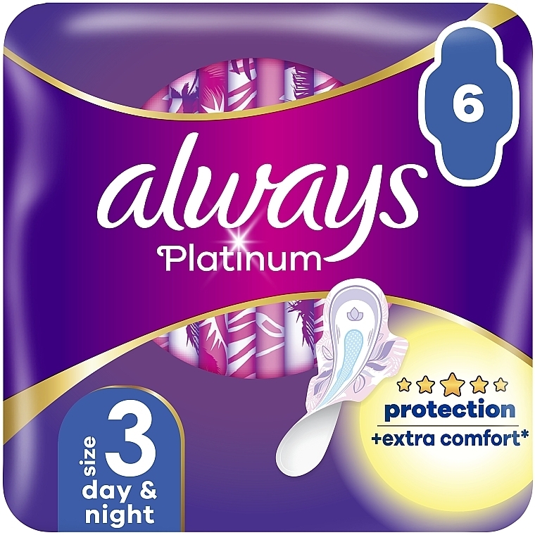 Гігієнічні прокладки, 6 шт. - Always Platinum Ultra Night — фото N1