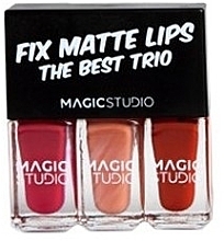 Парфумерія, косметика Набір блисків для губ - Magic Studio Fix & Matte Lips The Best Trio Set