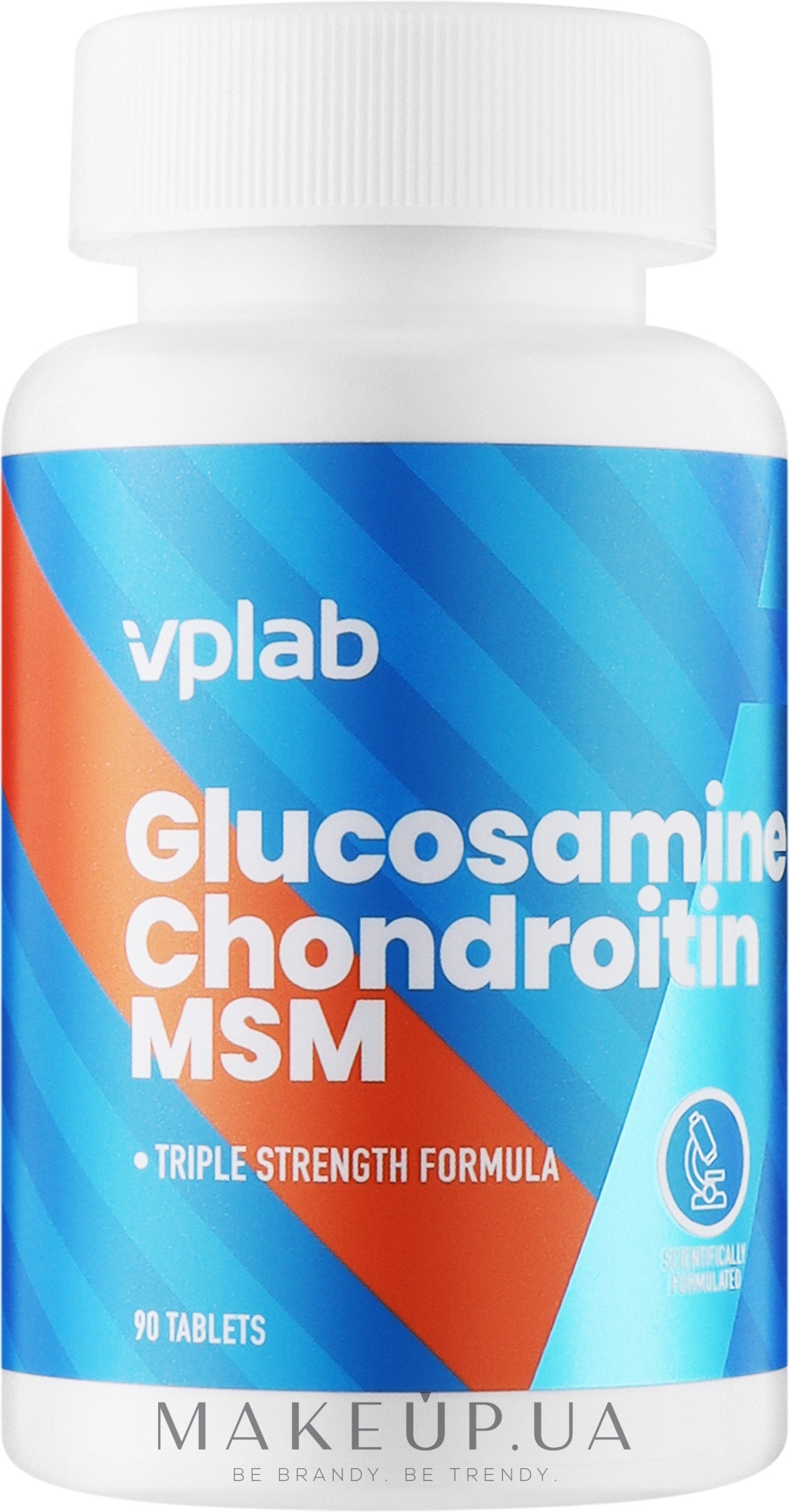Хондропротектор для суглобів, кісток та зв'язок - VPLab Glucosamine Chondroitin MSM — фото 90шт