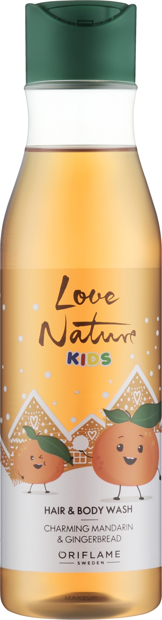 Дитячий гель для миття волосся й тіла з ароматом мандарина та пряників - Oriflame Love Nature Kids — фото 250ml