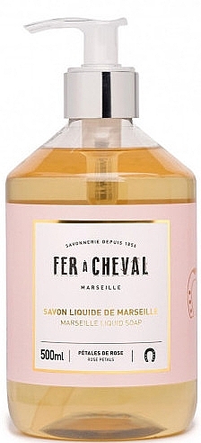 Рідке марсельське мило "Пелюстки троянд" - Fer A Cheval Marseille Liquid Soap Rose Petals — фото N1