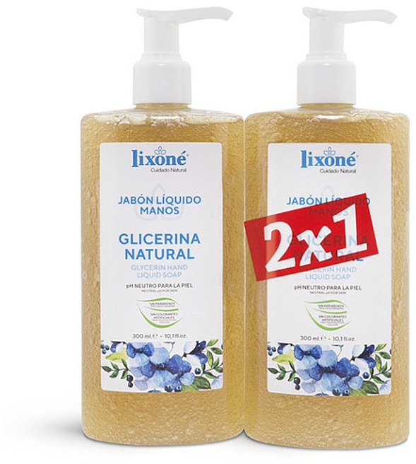 Набір - Lixon Glycerin Natural Hand Soap (h/soap/2x300ml) — фото N1