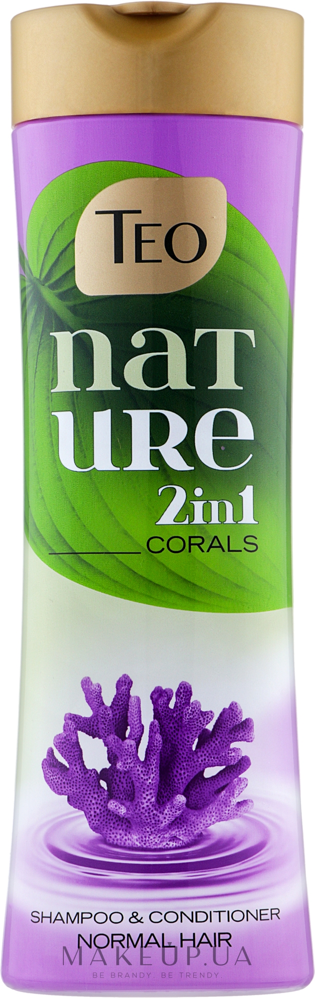 Шампунь-бальзам для всіх типів волосся - Teo Nature 2in1 Shampoo & Conditioner Corals — фото 350ml