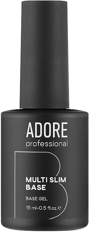 Тонкая многофункциональная база для ногтей, с кисточкой - Adore Professional Multi Slim Base