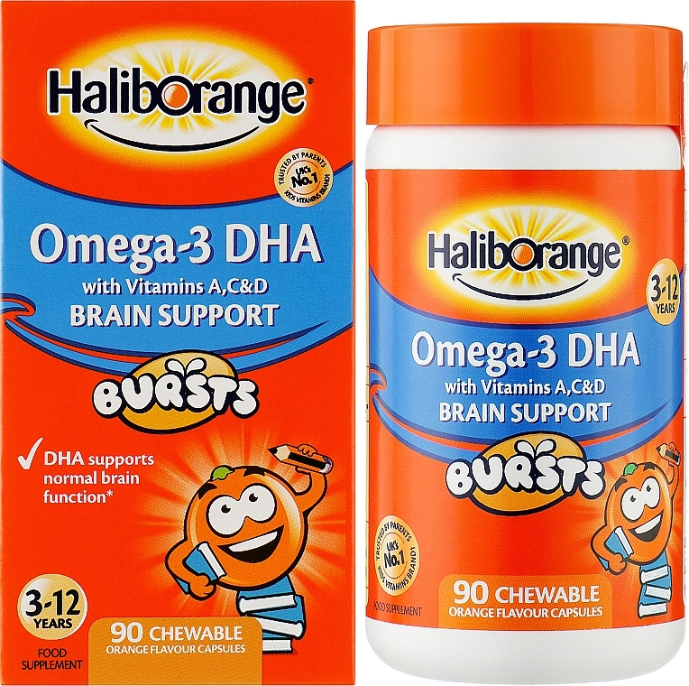 Пищевая добавка для головного мозга для детей "Омега-3" - Haliborange Kids Omega-3 Brain Support — фото N2