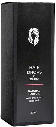 Масло для волос - Solidu Hair Drops Natural Hair Oil With Argan And Jojoba Oil — фото N2