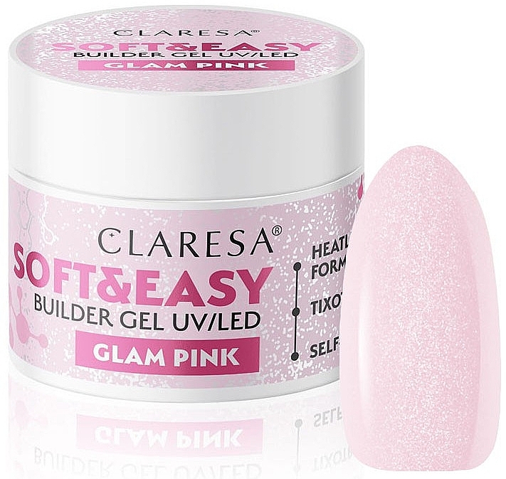 Моделирующий гель для ногтей - Claresa Soft & Easy Builder Gel UV/LED Glam Pink — фото N1