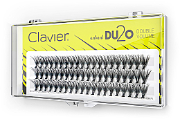 Парфумерія, косметика Накладні вії "Подвійний об'єм", 10 мм - Clavier DU2O Double Volume