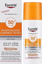 Тональный солнцезащитный гель-крем для лица - Eucerin Photoaging Control Tinted Sun Gel-Cream SPF50+ Medium — фото N1