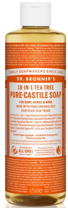 Жидкое мыло "Чайное дерево" - Dr. Bronner’s 18-in-1 Pure Castile Soap Tea Tree — фото N3