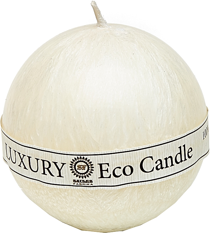 Свічка з пальмового воску, 8 см, біла - Saules Fabrika Luxury Eco Candle — фото N1