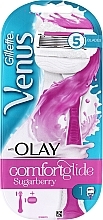 Парфумерія, косметика Бритва з 1 змінною касетою - Gillette Venus With Olay Comfortglide Sugarberry