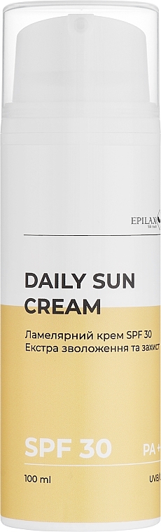 Ламелярный крем SPF 30 экстра увлажнение и защита - Epilax Silk Touch Daily Sun Cream SPF 30 — фото N1
